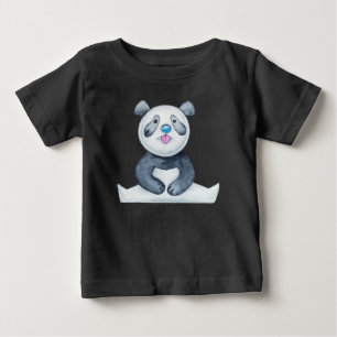 Söt Panda Björn Räcker Ut Tungan Roligt T Shirt