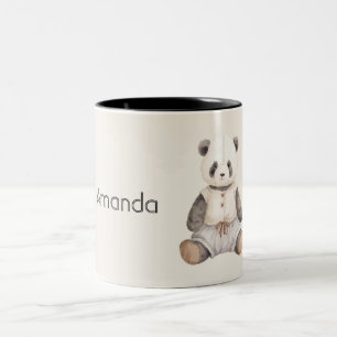 Söt Panda Björn Två-Tonad Mugg