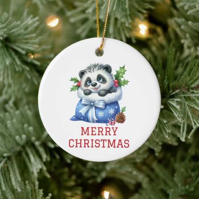 Söt Panda Björn Unge Jul Julgransprydnad Keramik (Träd)