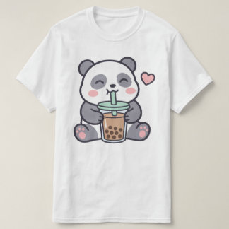 Söt Panda Bubble Tea Värde T-Shirt