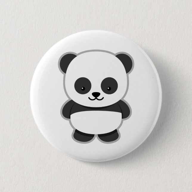 Söt Panda-design  Knapp (Framsida)