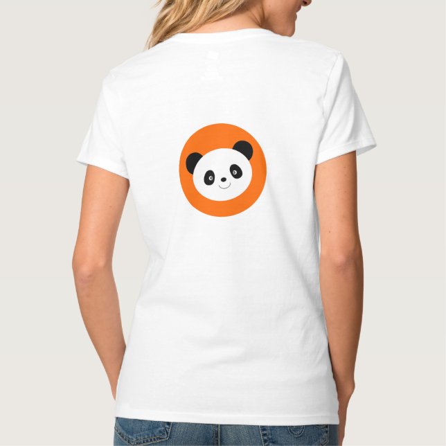 Söt Panda Design T-Shirt (Baksida)