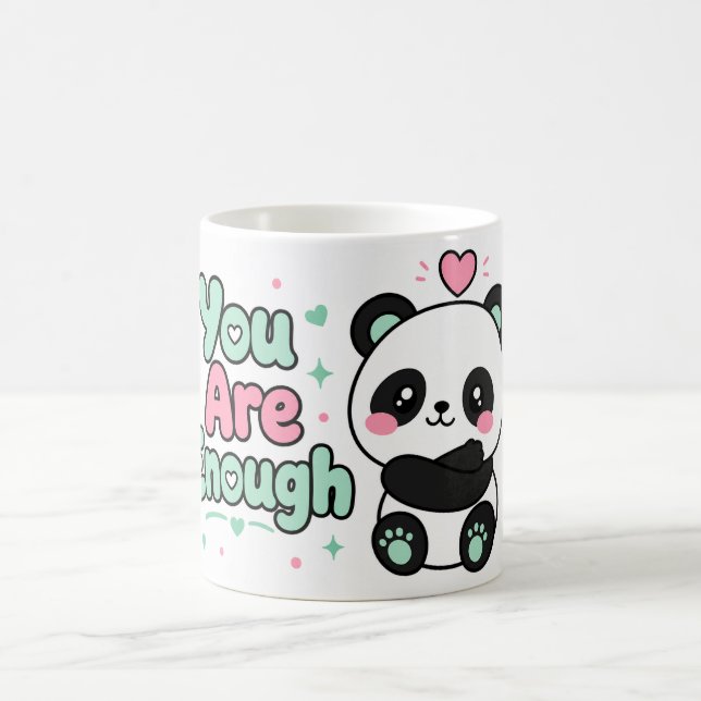 Söt Panda Du Är Nog Självkärleks Konst Kaffemugg (Center)