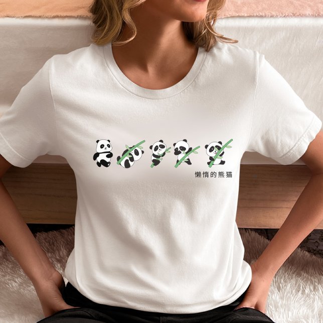 Söt Panda Evolution T-Shirt – Bambu Livsstadier (Skapare uppladdad)