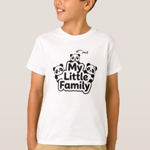 Söt Panda Familj T-shirt - 2 Föräldrar 1 Barn