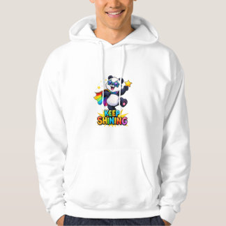 söt panda fortsätt lysa inspirerande t-shirt hoodie