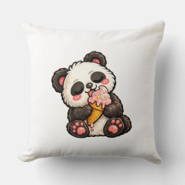 Söt Panda Glass Kudde