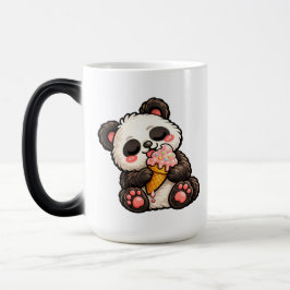 Söt Panda Glass Magisk Mugg
