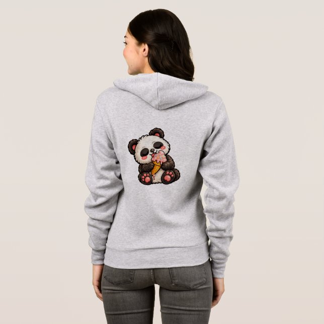 Söt Panda Glass T Shirt (Hel baksida)