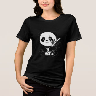 Söt Panda Grafisk Design T Shirt