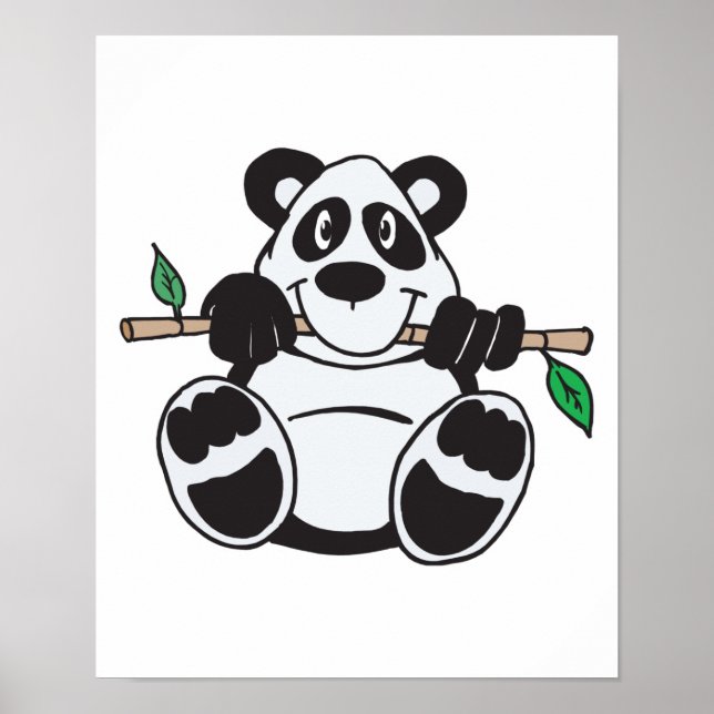 Söt panda hängd från gren poster (Framsidan)