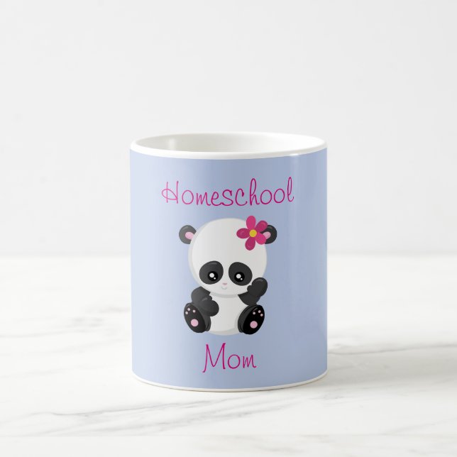 Söt Panda Homeschool Mamma Kaffemugg (Center)