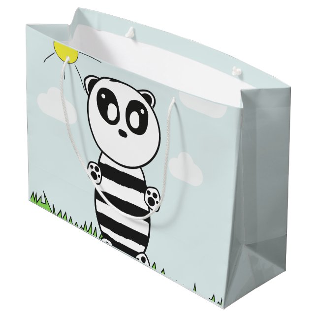 Söt Panda-illustration (Baksidan Vinklad)