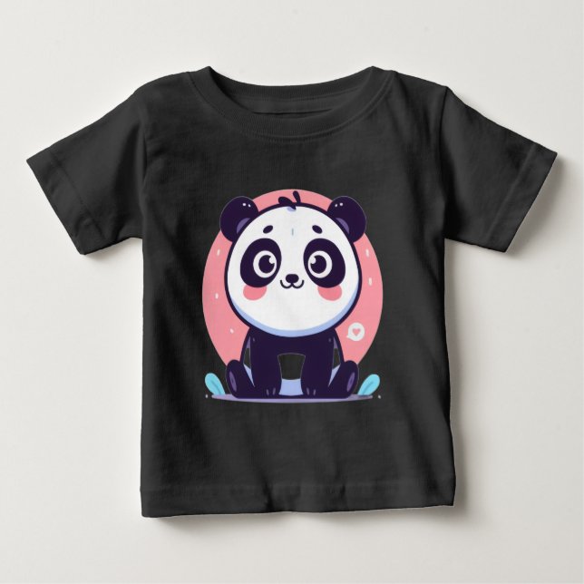 Söt Panda-illustration Baby T-Shirt - Söta Drömmar (Framsida)