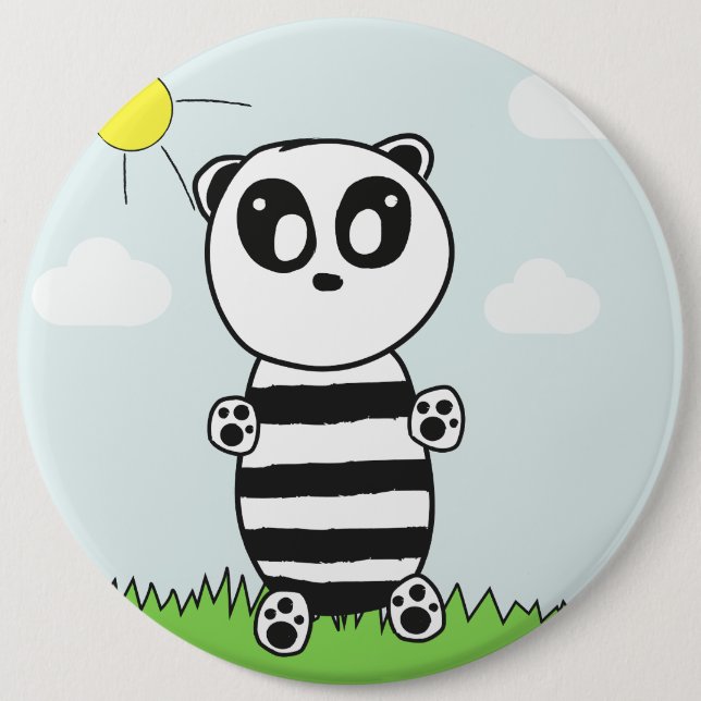 Söt Panda-illustration Knapp (Framsida)
