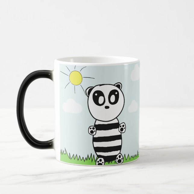 Söt Panda-illustration Magisk Mugg (Vänster)