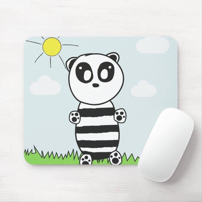 Söt Panda-illustration Musmatta (Med mus)