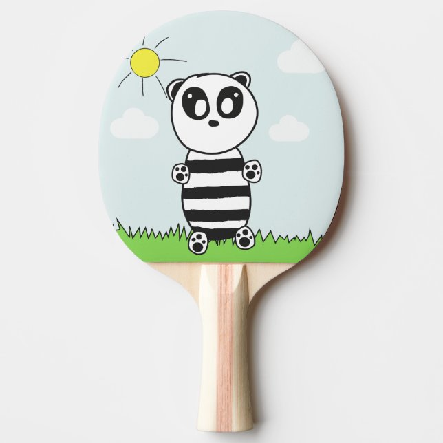 Söt Panda-illustration Pingisracket (Framsidan)