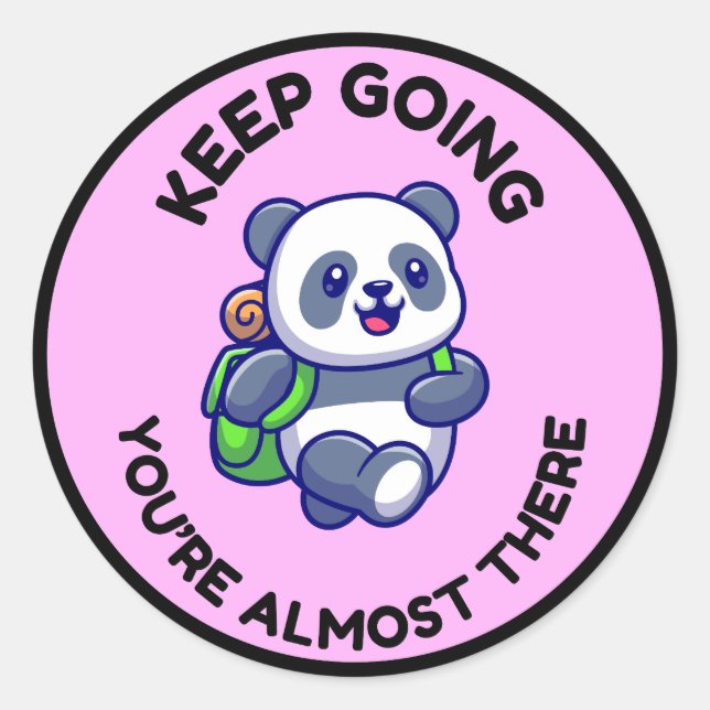 Söt Panda Inspirerande Klistermärke (Framsida)