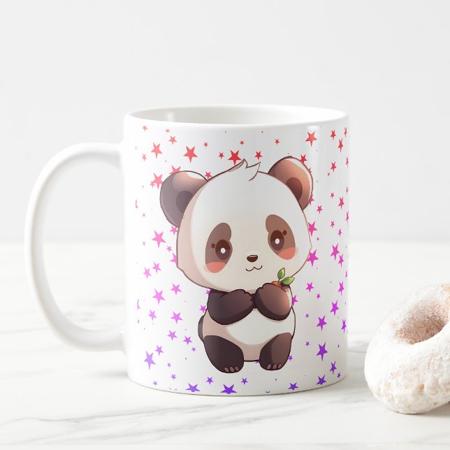 Söt Panda Kaffemugge, Kawaii Stjärnmönster Kopp (Skapare uppladdad)
