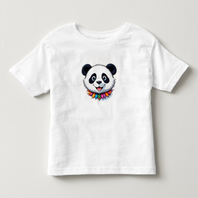 🐼 Söt Panda Lekstund Barnstil 🌟 T Shirt (Framsida)