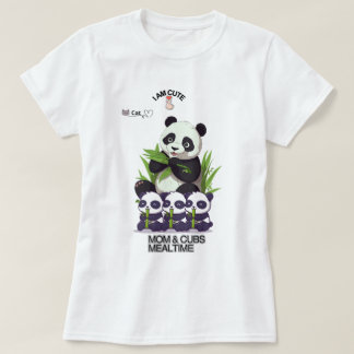 Söt Panda-Mamma T-Shirt – Mysig Morsdagspresent