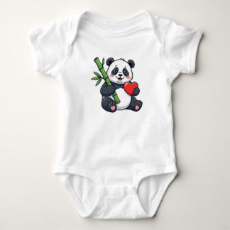Söt Panda med Bambukläder för Barn – Bedårande Dju T Shirt