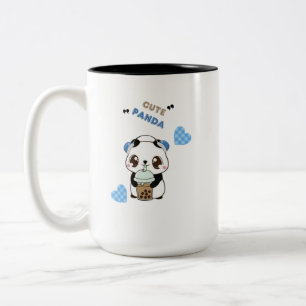 Söt Panda med Bubbelte Två-Tonad Mugg