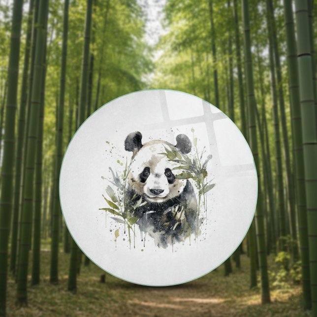 Söt panda mellan bambudoft (Skapare uppladdad)