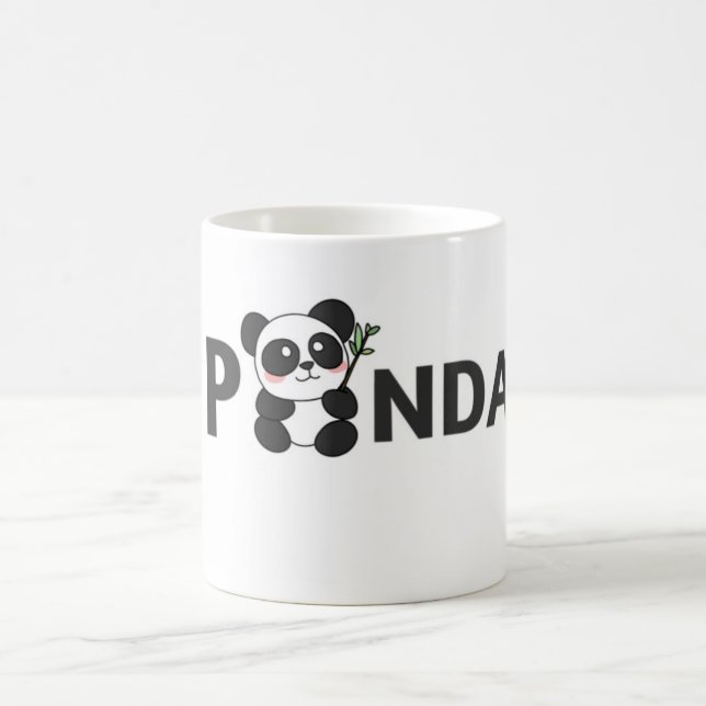 Söt Panda-mugg - Bedårande svart och vit mugg (Center)