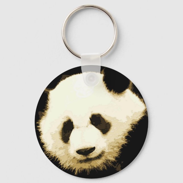 Söt Panda Nyckelrings Nyckelring (Framsida)
