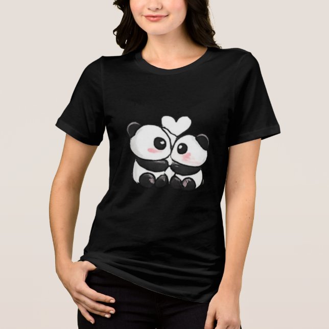 Söt Panda Parlek SVG T Shirt (Framsida)