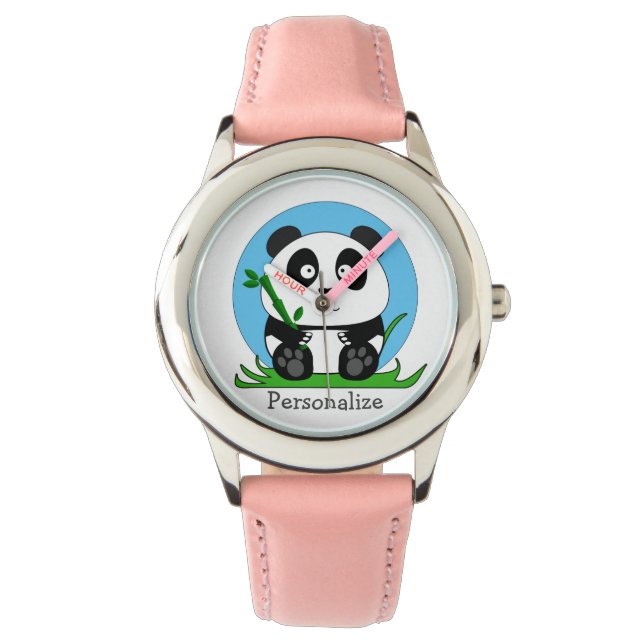 Söt Panda Personlig Armbandsur (Framsida)