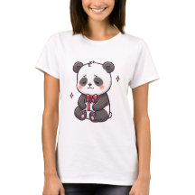 Söt Panda Present Illustration – Kawaii Panda med
