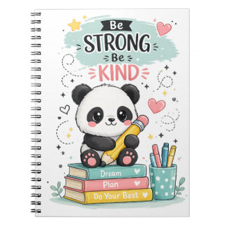 Söt Panda Skolanteckningsbok Anteckningsbok