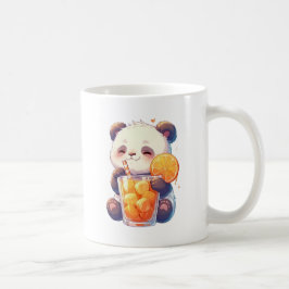 Söt Panda som Dricker Apelsinjuice Mugg | Kawaii P