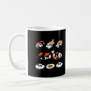 Söt Panda Sushi Kram Maki Älskare Rolig Kawaii Mat Kaffemugg