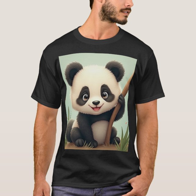Söt panda t-shirt (Framsida)