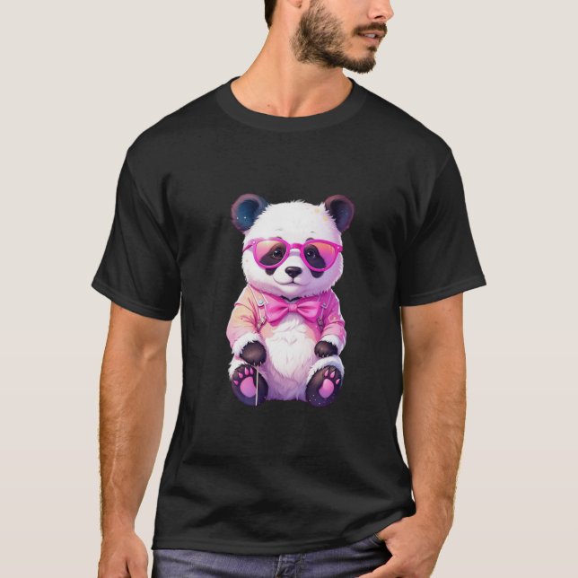 söt panda t shirt (Framsida)