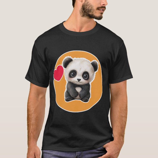 Söt Panda T Shirt (Framsida)