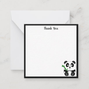 Söt Panda Tack Anteckningskort