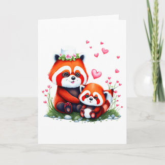 Söt panda-valentin kort