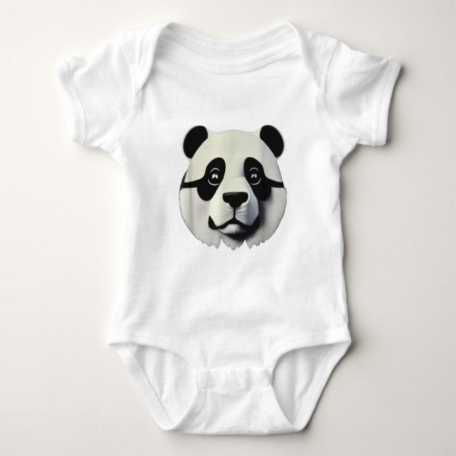 Söt pandabarn-bodysuit – t shirt (Framsida)