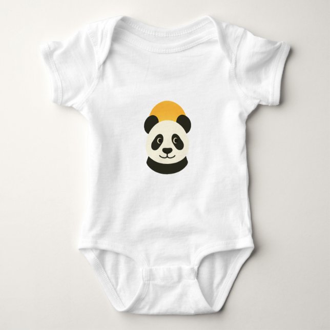 Söt pandabarn-bodysuit t shirt (Framsida)