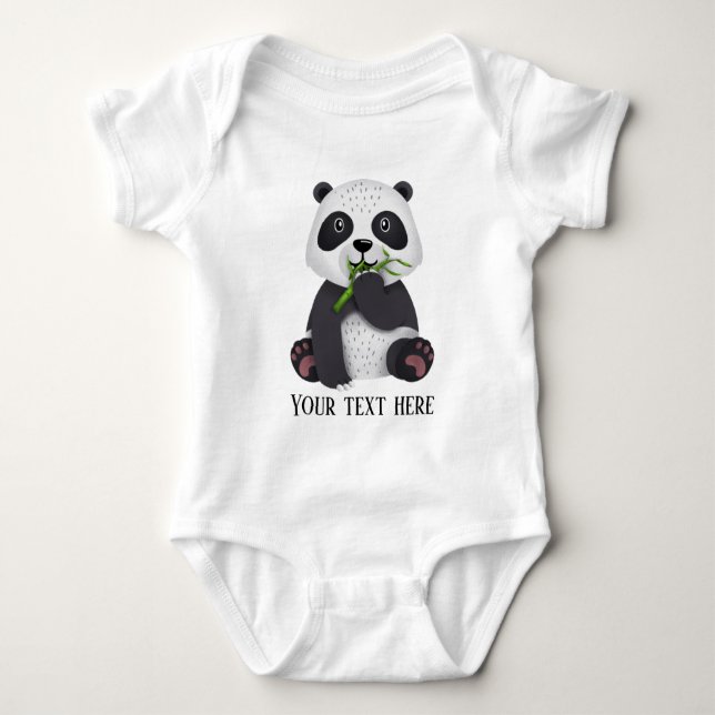 söt pandabjörn lägga till text unisex t shirt (Framsida)