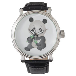 söt pandakur armbandsur