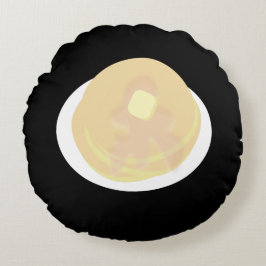 Söt pannkaka som droppar sirap frukost rund kudde