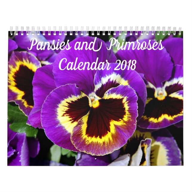 Söt pansier och priroser kalender (Omslag)