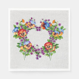 Söt Pansies Pappersservett