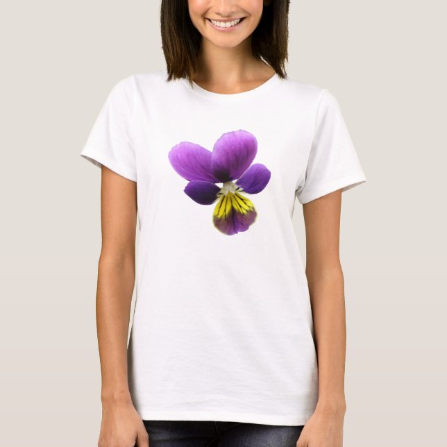 Söt Pansy Dam T Shirt (Framsida)